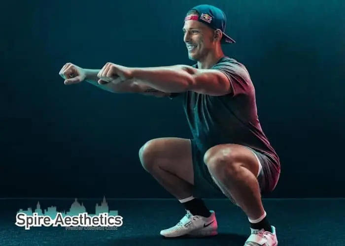 Image of man build leg muscle Greenock through exercise