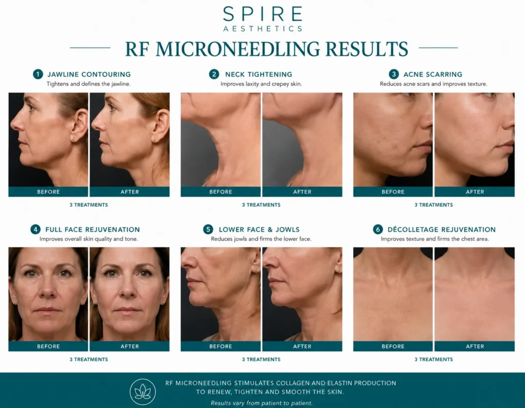 RF Microneedling Skin tightening Greenock results
